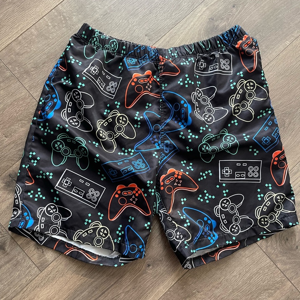 Men's Gamer Controller Swim Trunks - Black